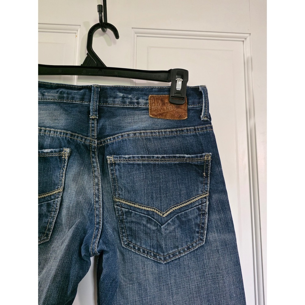 BKE Vintage Mechanic Jeans Mens 28R Medium Wash Straight Leg Denim Blue 28x30 - Picture 3 of 7